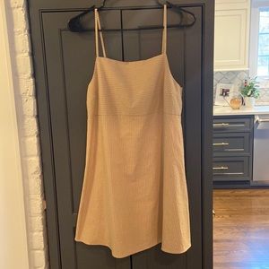 Zara beige Striped mini dress. Size small- excellent condition, worn twice!